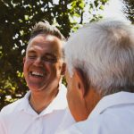 two men near trees